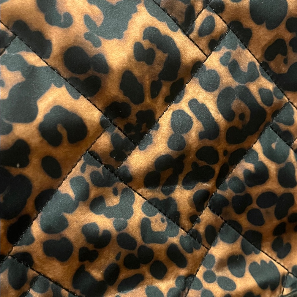 Kurt Geiger Leopard Print Quilted Tote with Black Trim - Picture 4 of 14